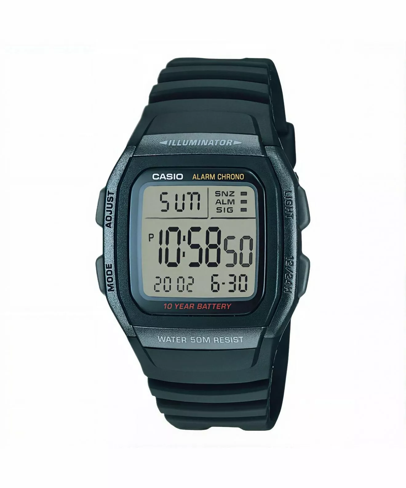 Годинник для Жінок і Чоловіків Casio Digital W-96H-1BVEF
