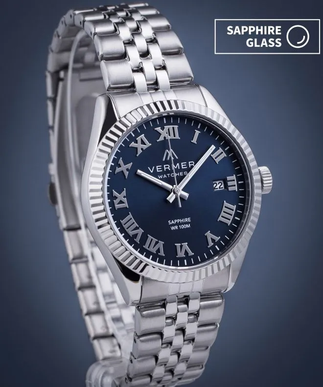 Годинник Чоловічий VERMER Aegean Navy Silver Steel AG395-35R-205J