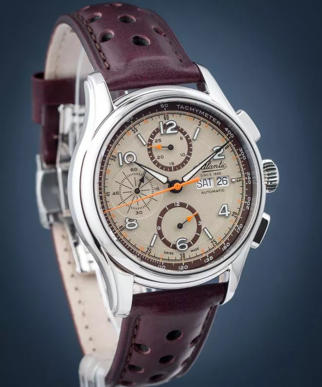 Годинник Чоловічий Atlantic Worldmaster Prestige Valjoux Chronograph 55853.41.95