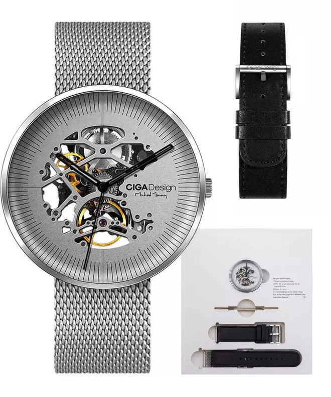 Годинник Чоловічий Ciga Design MY Series Stainless Steel Skeleton Automatic M021-SISI-W13