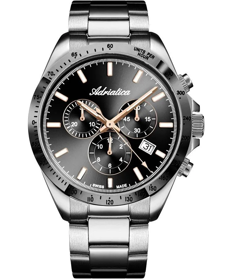 Годинник Чоловічий Adriatica Classic Chronograph A1053.S1R4CH