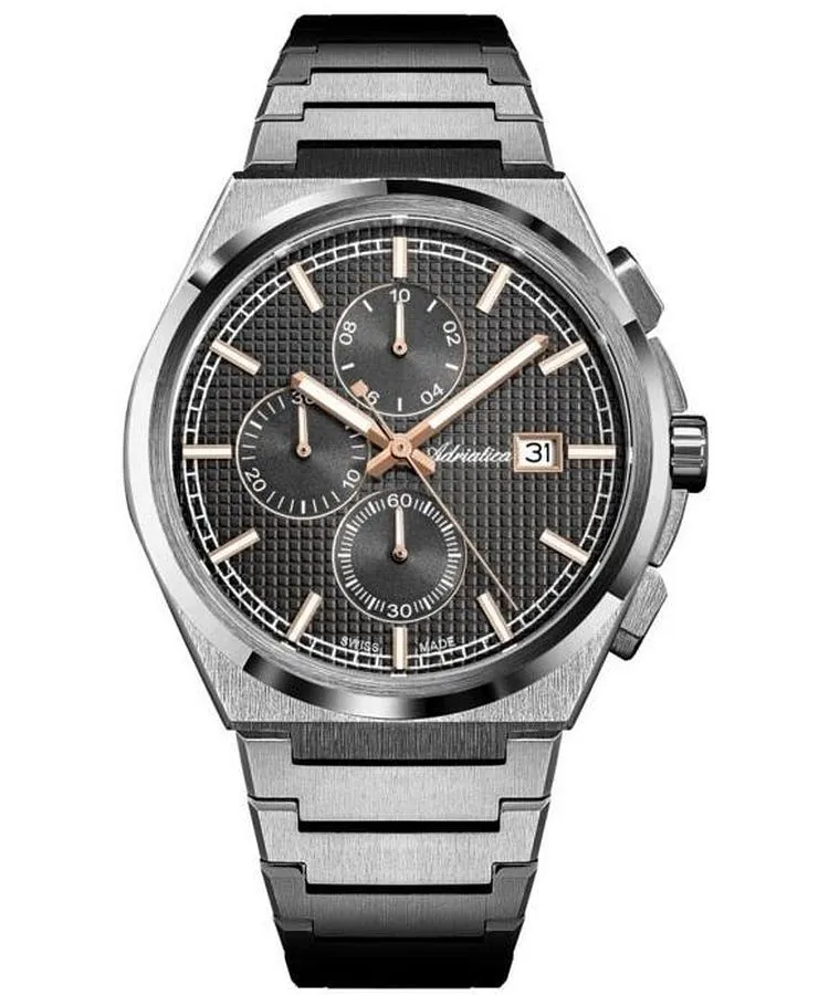 Годинник Чоловічий Adriatica Classic Chronograph A8348.S1R6CH