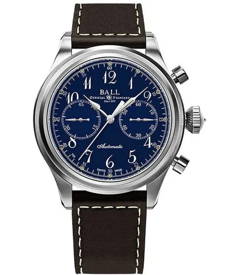 Годинник Чоловічий Ball Trainmaster Automatic Chronograph CM1052D-L7J-BE