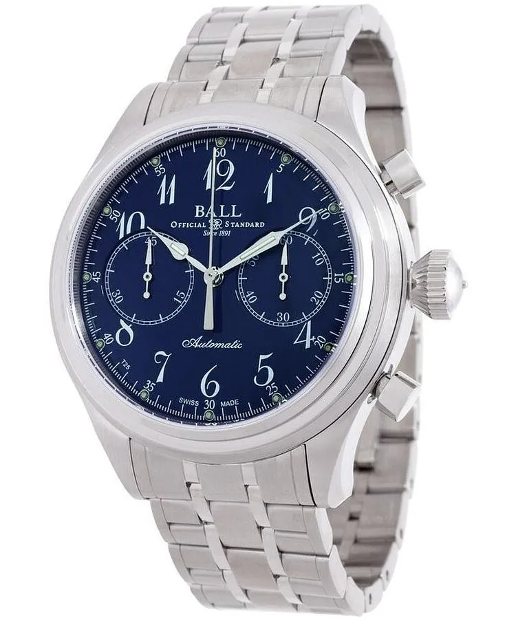 Годинник Чоловічий Ball Trainmaster Canonball Automatic Chronograph CM1052D-S7J-BE