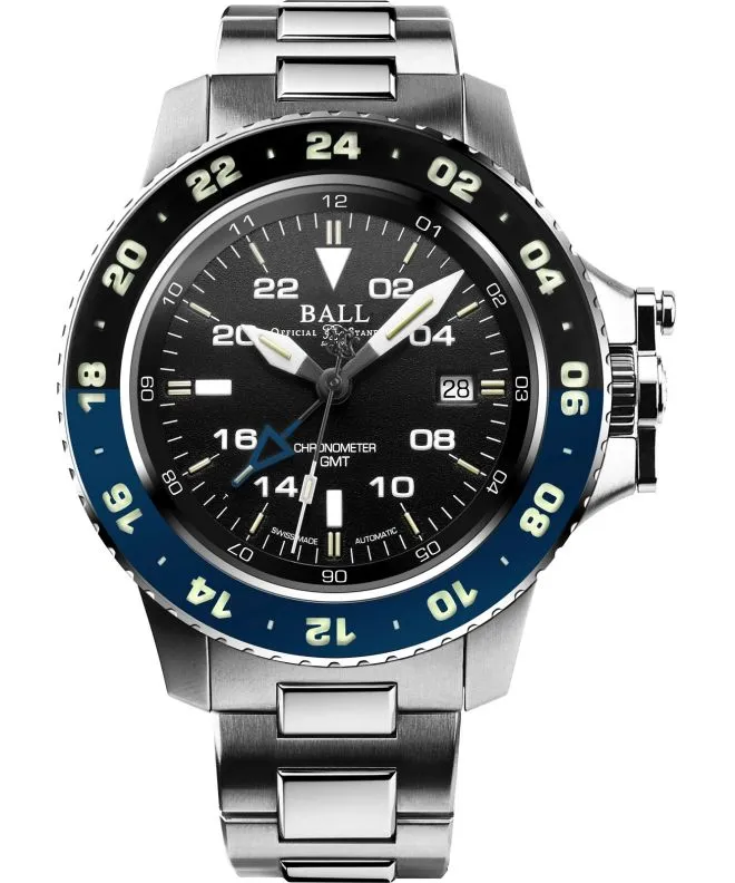 Годинник Чоловічий Ball Engineer Hydrocarbon AeroGMT II Automatic Chronometer DG2018C-S10C-BK