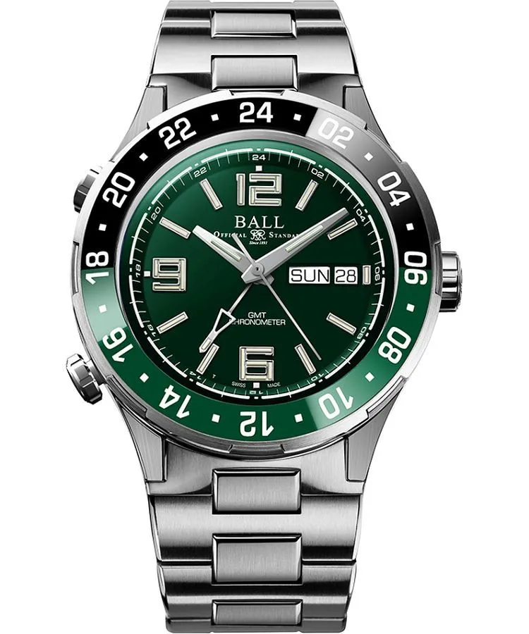 Годинник Чоловічий Ball Roadmaster Marine GMT Automatic Titanium Limited Edition DG3000A-S2C-GR