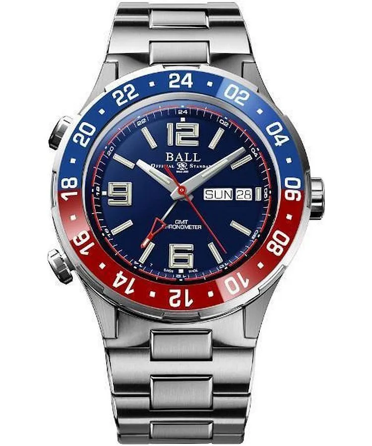 Годинник Чоловічий Ball Roadmaster Marine GMT Automatic Titanium Limited Edition DG3000A-S4C-BE