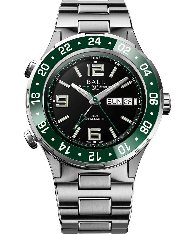 Годинник Чоловічий Ball Roadmaster Marine GMT Automatic Titanium Chronograph Limited Edition DG3000A-S5C-BK