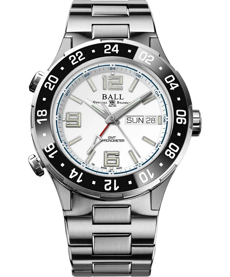 Годинник Чоловічий Ball Roadmaster Marine GMT Automatic Titanium Chronograph Limited Edition DG3000A-S7CJ-WH