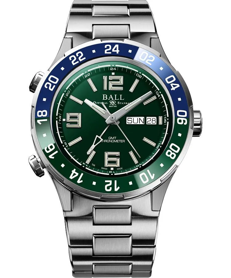 Годинник Чоловічий Ball Roadmaster Marine GMT Automatic Titanium Chronograph Limited Edition DG3000A-S9CJ-GR