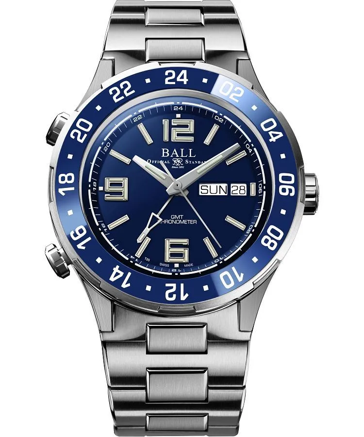 Годинник Чоловічий Ball Roadmaster Marine GMT Automatic Titanium Chronograph Limited Edition DG3030B-S6CJ-BE
