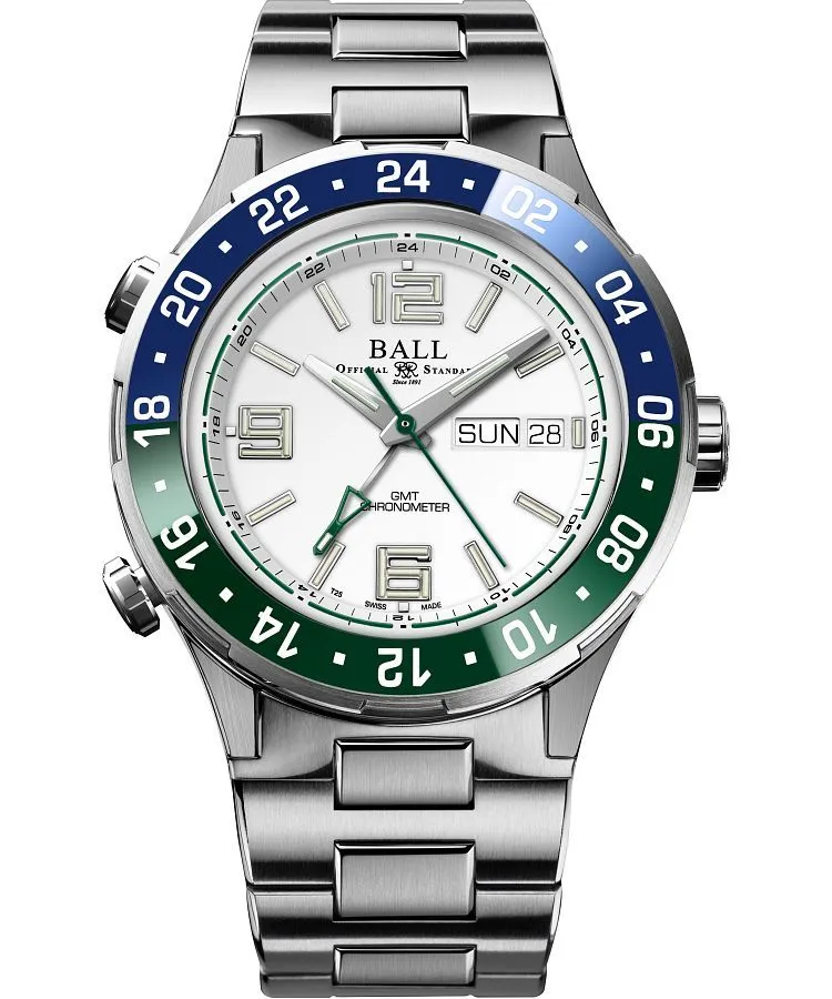 Годинник Чоловічий Ball Roadmaster Marine GMT Automatic Titanium Chronograph Limited Edition DG3030B-S9CJ-WH