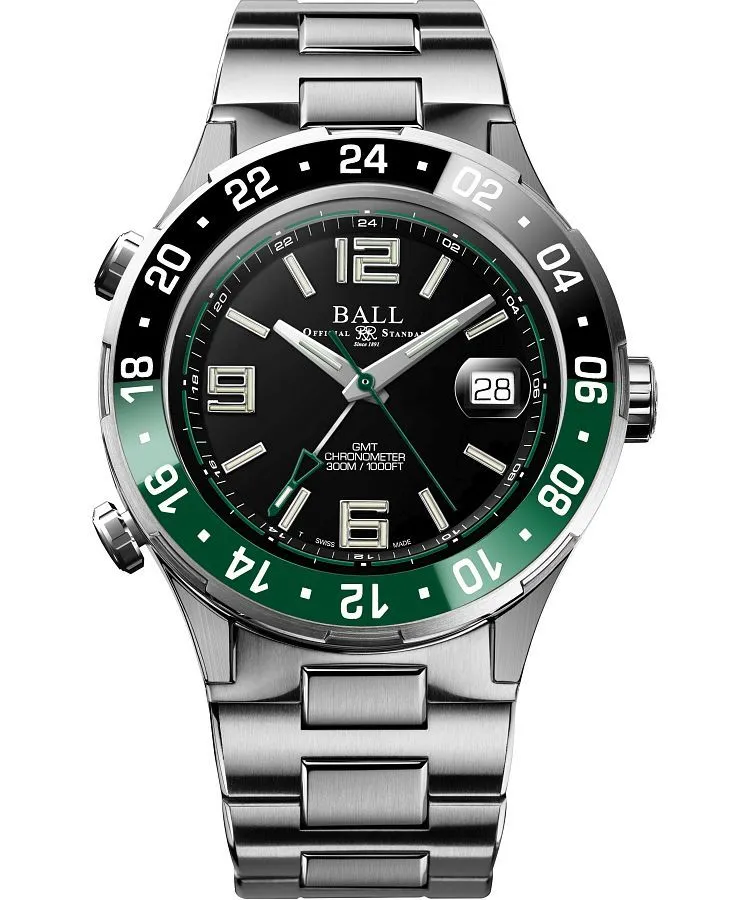 Годинник Чоловічий Ball Roadmaster Pilot GMT Automatic Titanium Chronograph Limited Edition DG3038A-S3C-BK