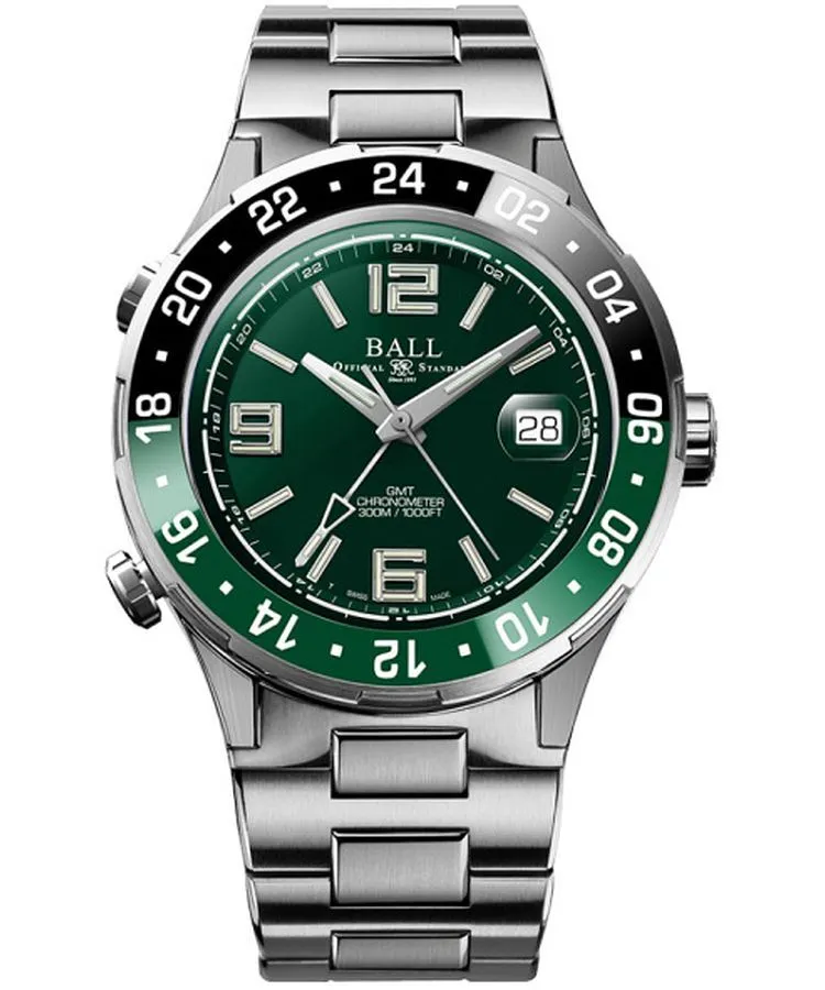 Годинник Чоловічий Ball Roadmaster Pilot GMT Automatic Titanium Chronograph DG3038A-S3C-GR