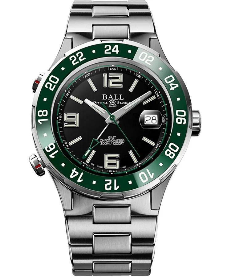 Годинник Чоловічий Ball Roadmaster Pilot GMT Automatic Titanium Chronograph Limited Edition DG3038A-S7CJ-BK