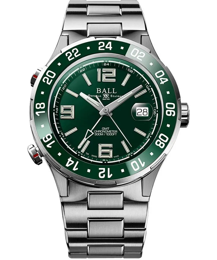 Годинник Чоловічий Ball Roadmaster Pilot GMT Automatic Titanium Chronograph Limited Edition DG3038A-S7CJ-GR