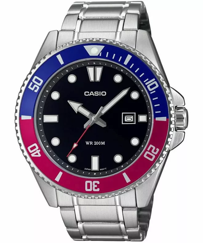 Годинник Чоловічий Casio Duro Pepsi Diver MDV-107D-1A3VEF