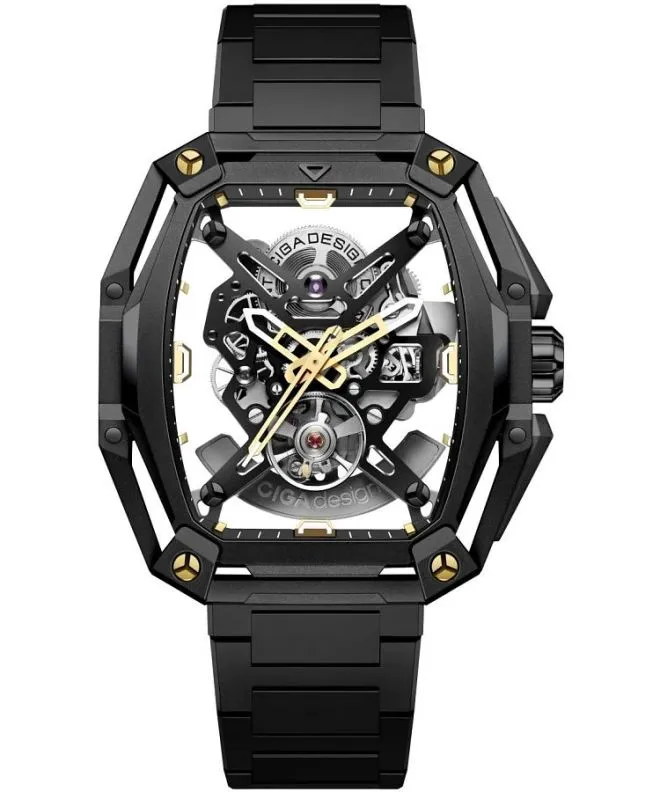 Годинник Чоловічий Ciga Design Hunter Automatic Skeleton Z035-BB02-W1B