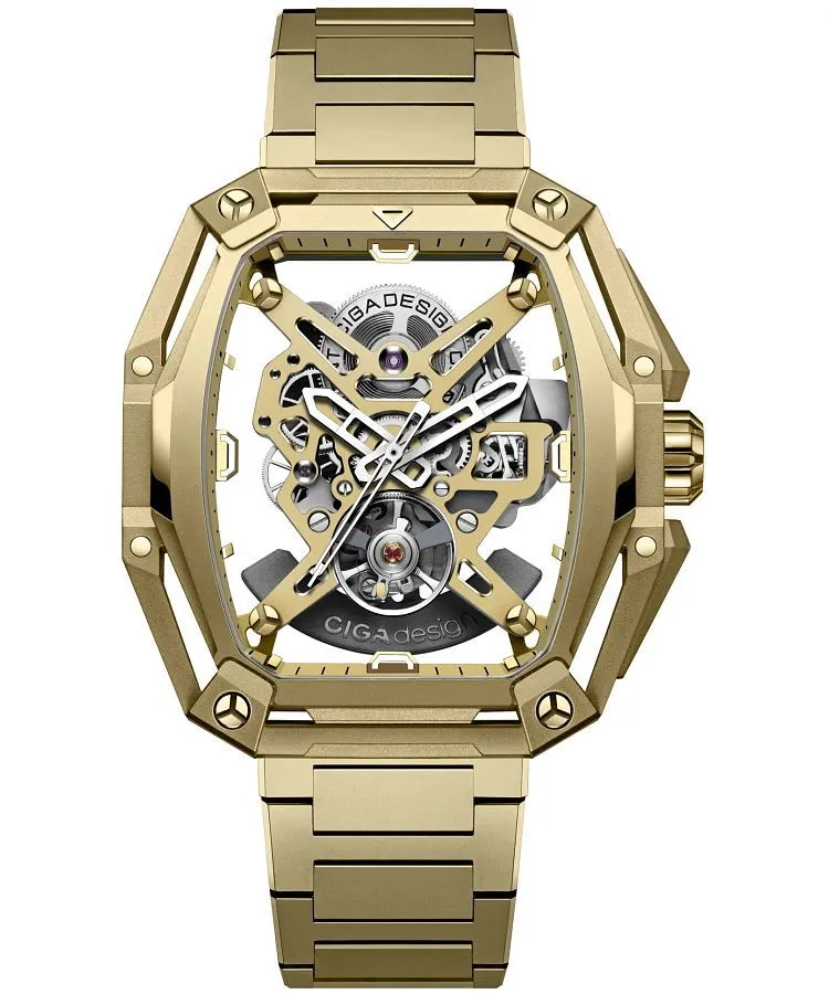 Годинник Чоловічий Ciga Design Hunter Vintage Automatic Skeleton Z035-GO01-8G