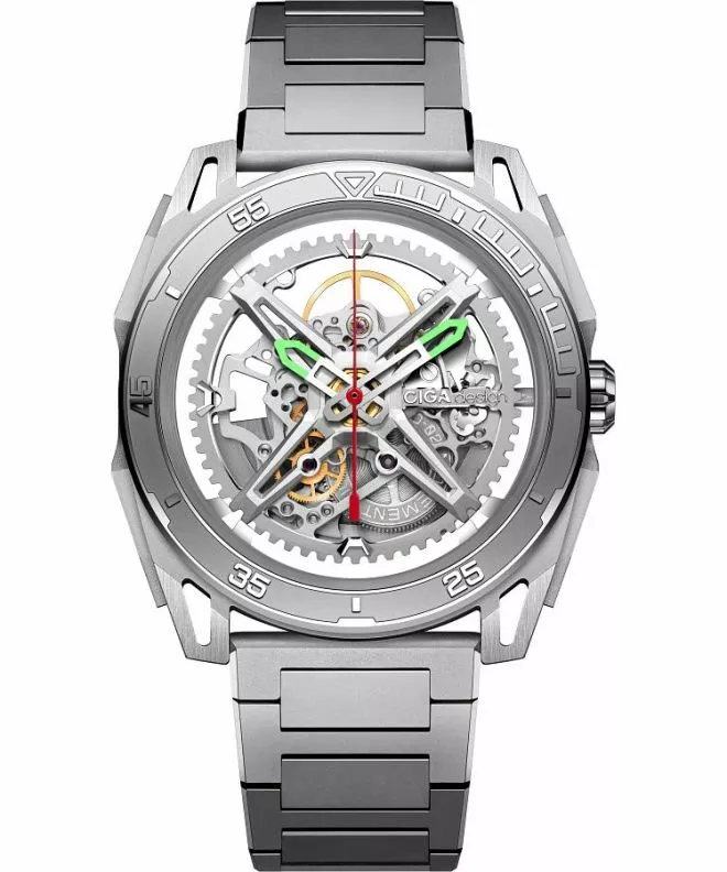 Годинник Чоловічий Ciga Design Falcon Automatic Skeleton Z039-SS01-1S