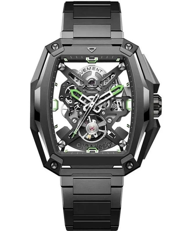 Годинник Чоловічий Ciga Design Hunter Automatic Titanium Skeleton Z041-TIGR-1G