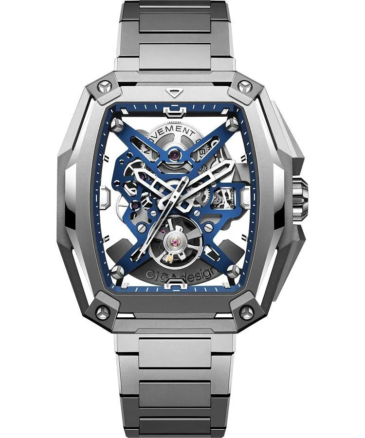 Годинник Чоловічий Ciga Design Hunter Automatic Titanium Skeleton Z041-TIBU-1T