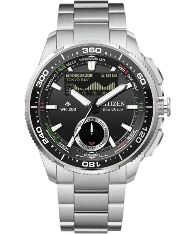 Годинник Чоловічий Citizen Promaster Marine Wave Tracker Eco-Drive Chronograph JV3001-53E
