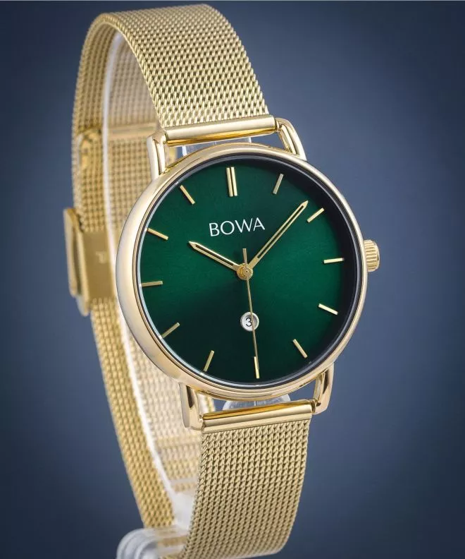 Годинник Жіночий BOWA Milan Green Gold Mesh 34 MI344-04-164M