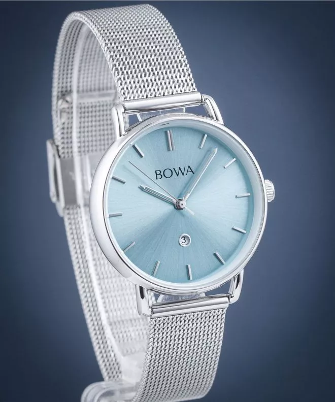 Годинник Жіночий BOWA Milan Ice-Blue Silver Mesh 34 MI345-95-165M