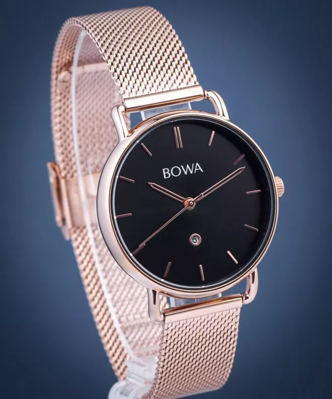 Годинник Жіночий BOWA Milan Black Rose-Gold Mesh 34 MI347-17-167M