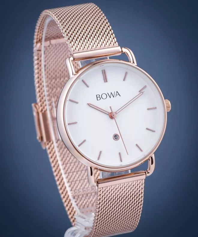 Годинник Жіночий BOWA Milan White Rose-Gold Mesh 34 MI347-27-167M