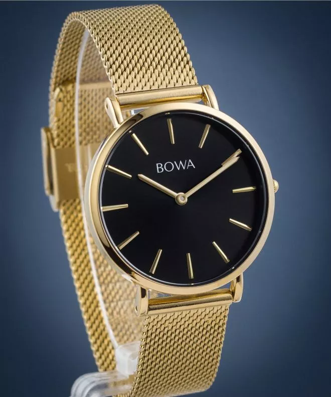 Годинник Жіночий BOWA New York Petite Black-Gold Mesh 34 NY344-14-184M