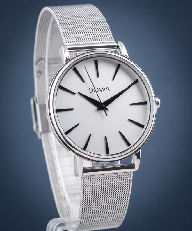 Годинник Жіночий BOWA Praha Silver Black-Tone mesh 38 PH385-51-185M