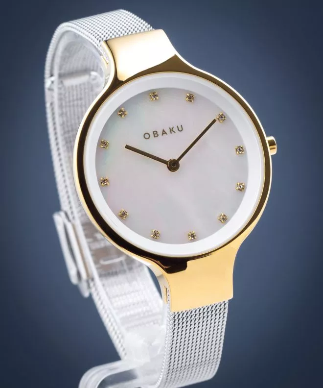 Годинник Жіночий Obaku Obaku Sky Gold Bi V173LXGWMC2