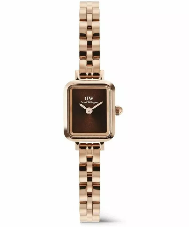 Годинник Жіночий Daniel Wellington Quadro Mini Arch 3-link Amber Sunray Rose Gold DW00100849