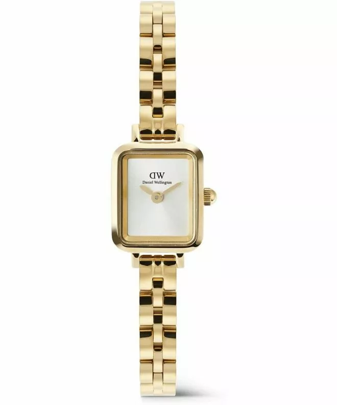 Годинник Жіночий Daniel Wellington Quadro Mini Arch 3-link White Sunray Gold DW00100850