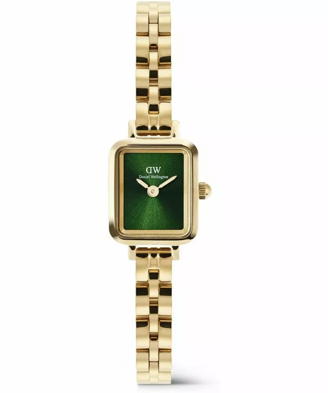 Годинник Жіночий Daniel Wellington Quadro Mini Arch 3-link Emerald Sunray Gold DW00100852