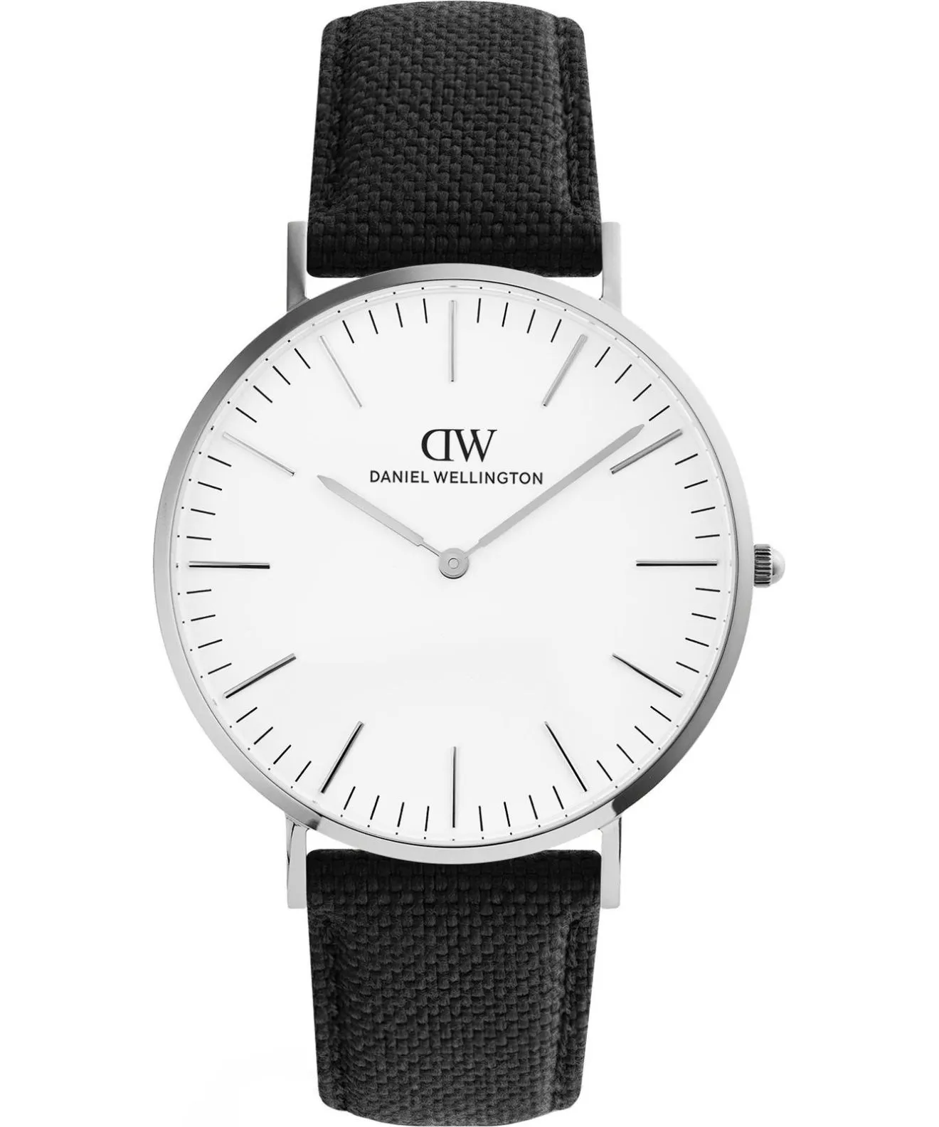 Годинник Чоловічий Daniel Wellington Classic Black Canvas Silver 40mm DW00100944