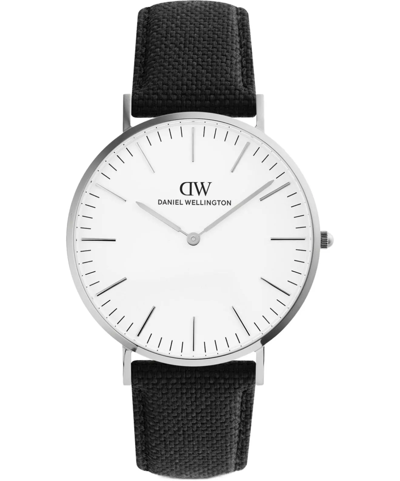 Годинник Чоловічий Daniel Wellington Classic Black Canvas Silver 36mm DW00100946