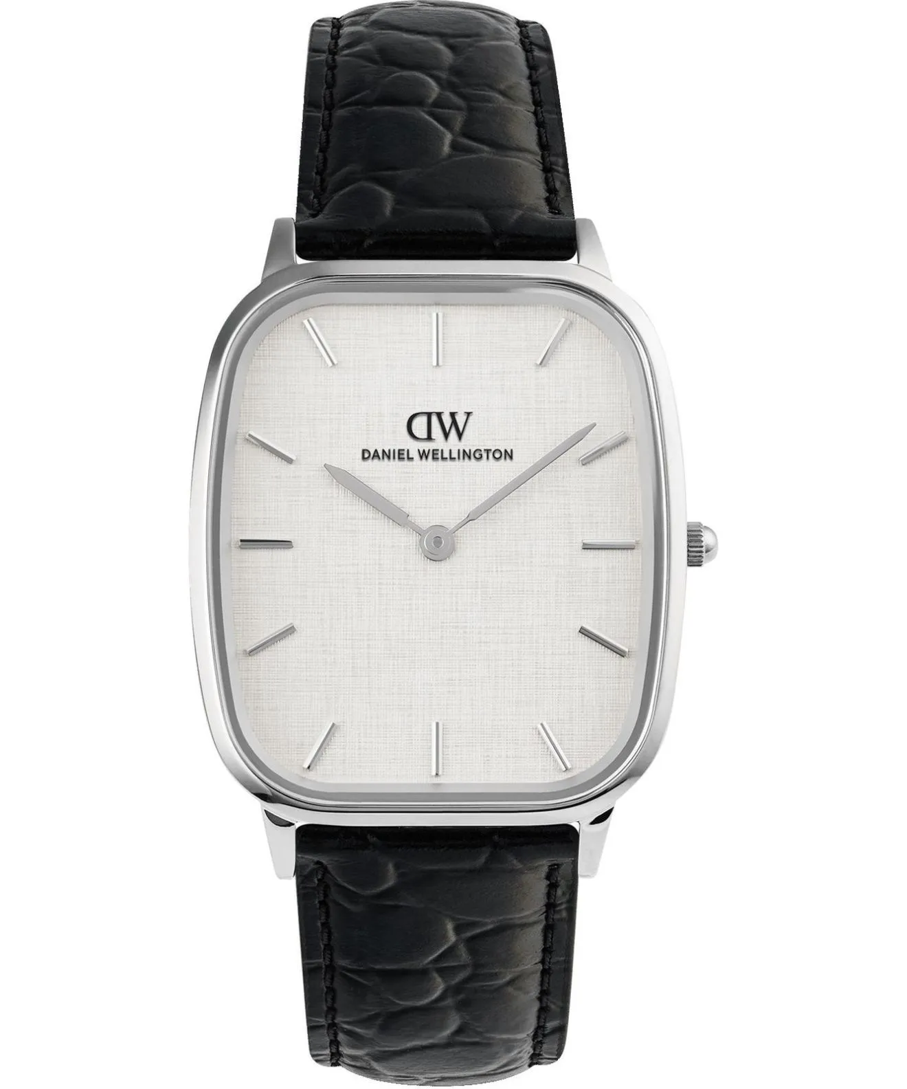 Годинник Чоловічий Daniel Wellington Marlon Black Croc Belly Linen Silver 32mm DW00100953