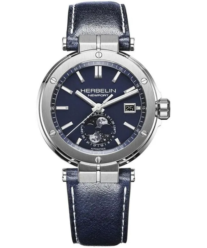 Годинник Чоловічий Herbelin Newport Moonphase Automatic 2889A15LBL