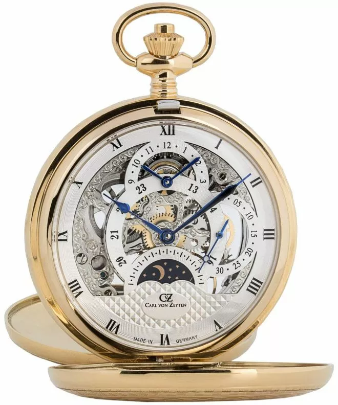 Кишеньковий Годинник Carl von Zeyten Alb Skeleton Mechanical CVZ0040GSL