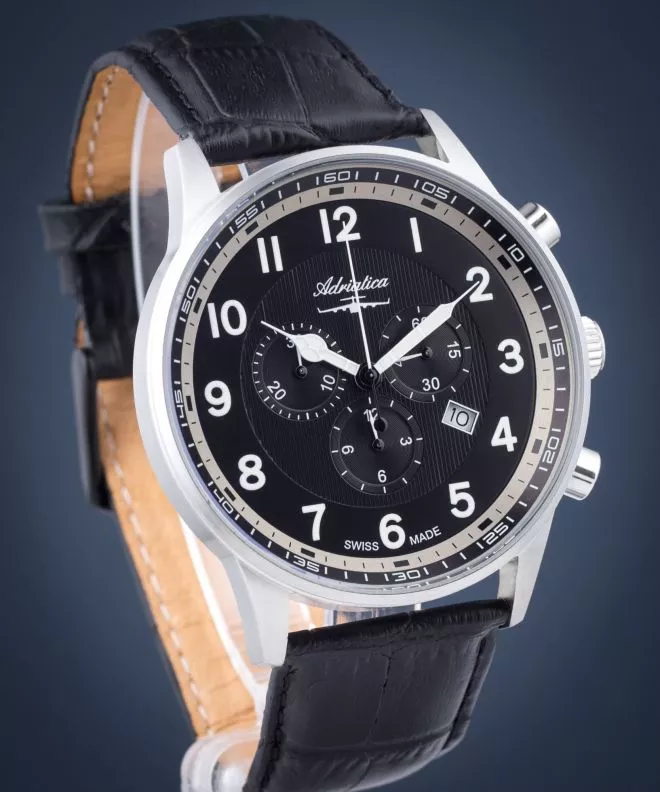 Годинник Чоловічий Adriatica Aviator Chronograph A1076.5224CHXLG