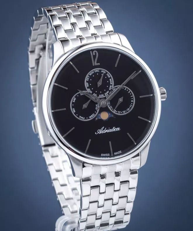 Годинник Чоловічий Adriatica Moon Phase A8269.5154QF