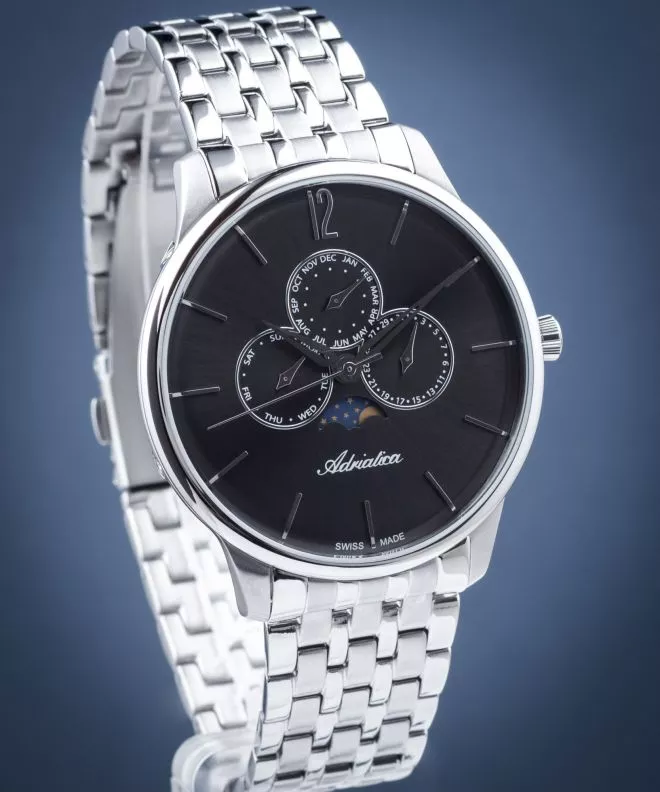 Годинник Чоловічий Adriatica Moon Phase A8269.5156QF