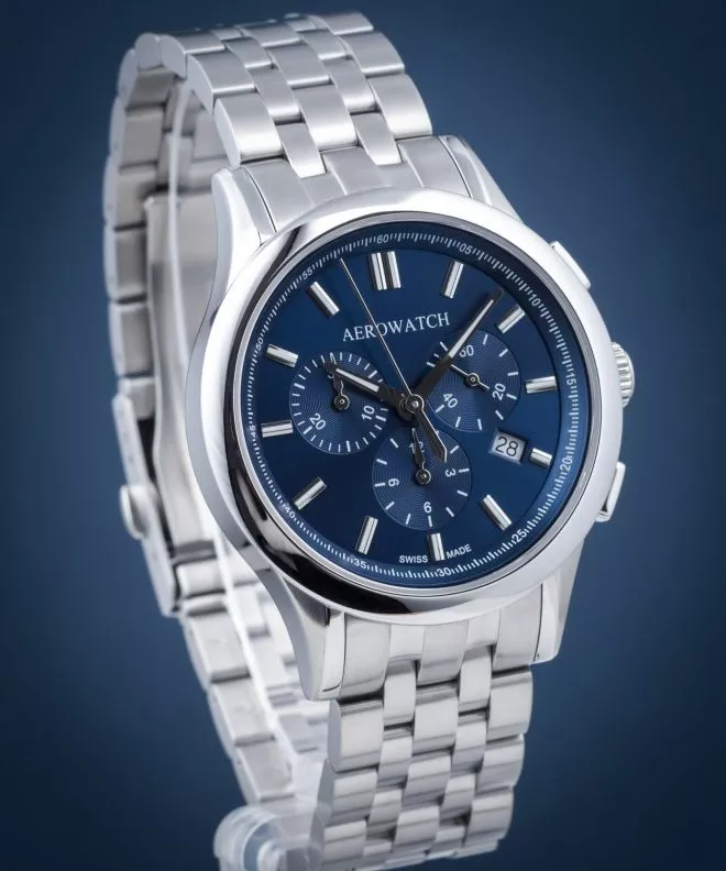 Годинник Чоловічий Aerowatch Les Grandes Classiques Pilote Chrono 83966-AA06-M