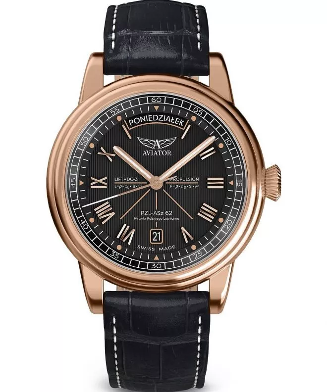 Годинник Чоловічий Aviator Douglas Day-Date Polish Limited Edition V.3.35.2.282.4 PL