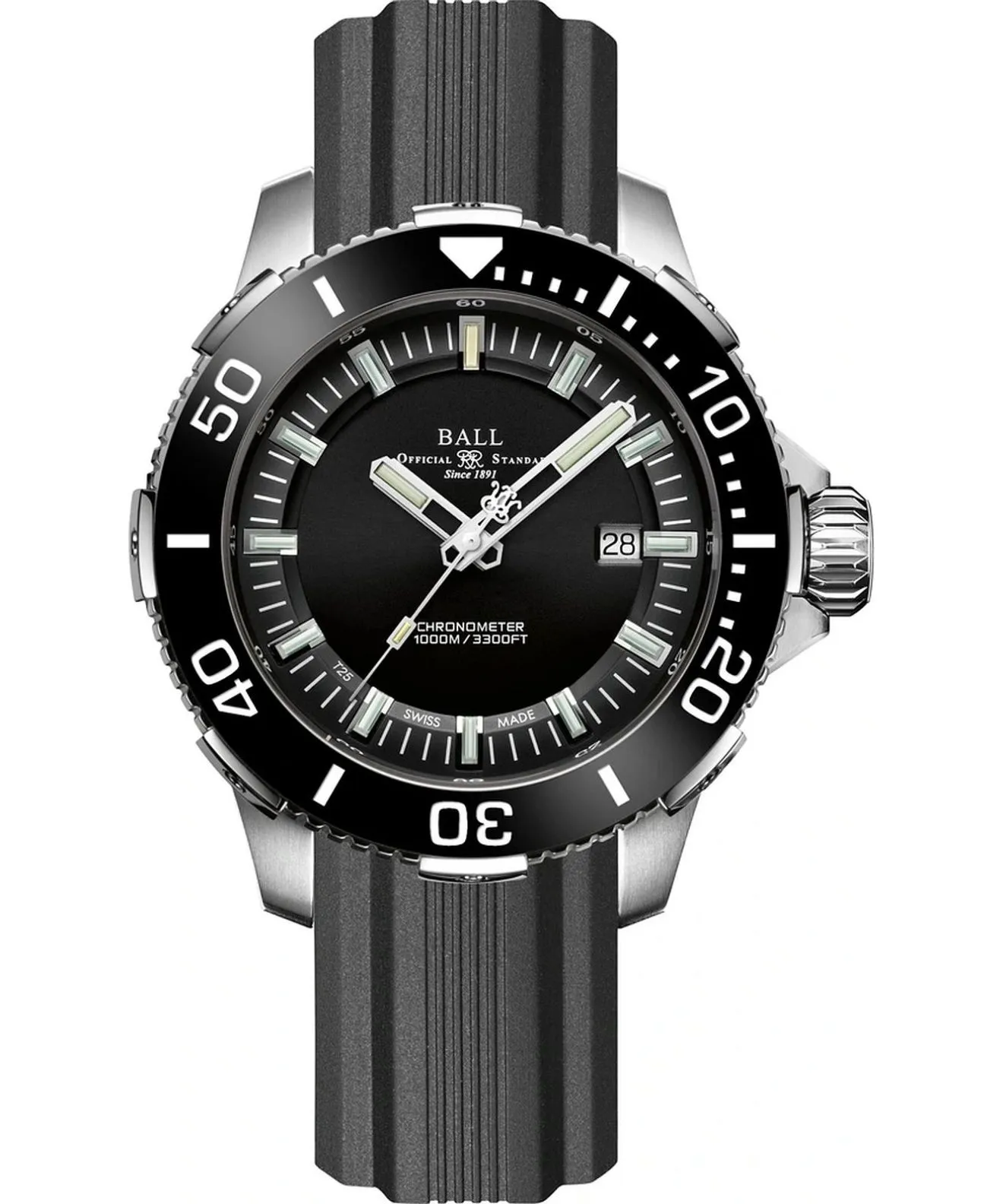 Годинник Чоловічий Ball Engineer Hydrocarbon DeepQUEST Ceramic DM3002A-P3CJ-BK