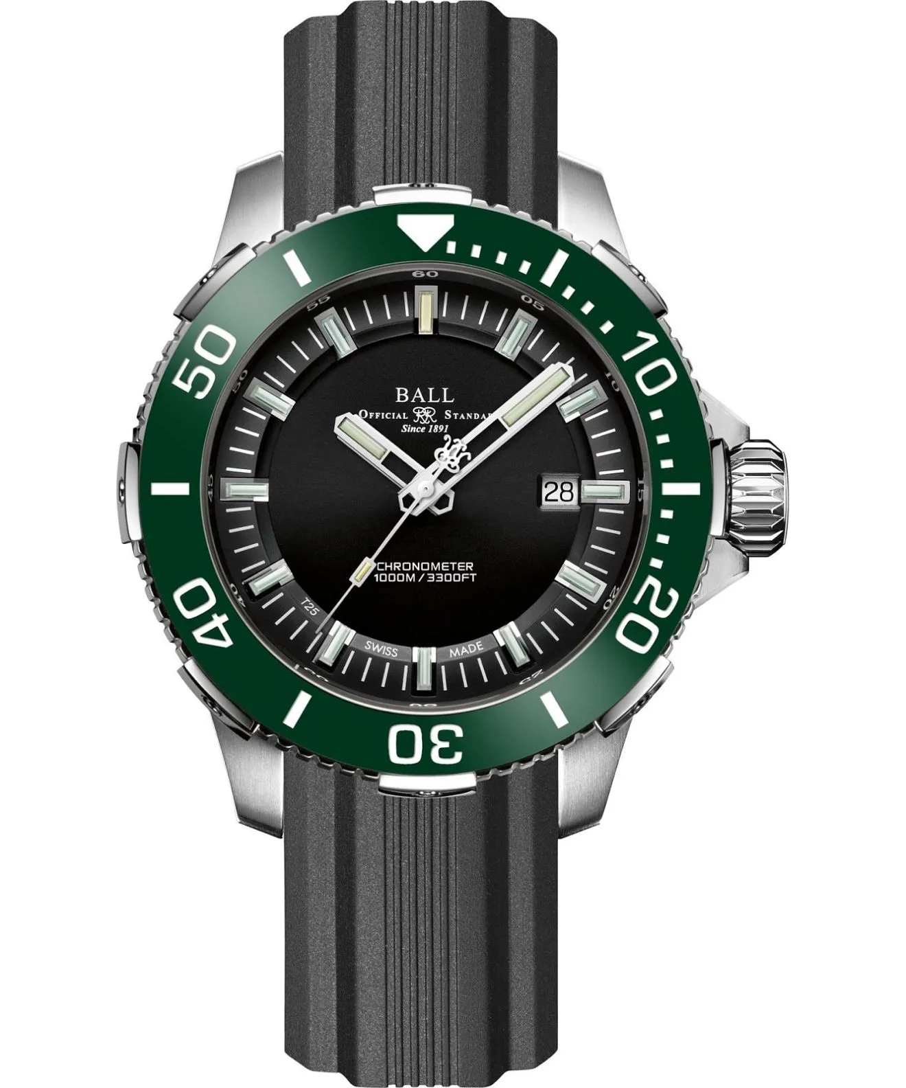 Годинник Чоловічий Ball Engineer Hydrocarbon DeepQUEST Ceramic DM3002A-P4CJ-BK