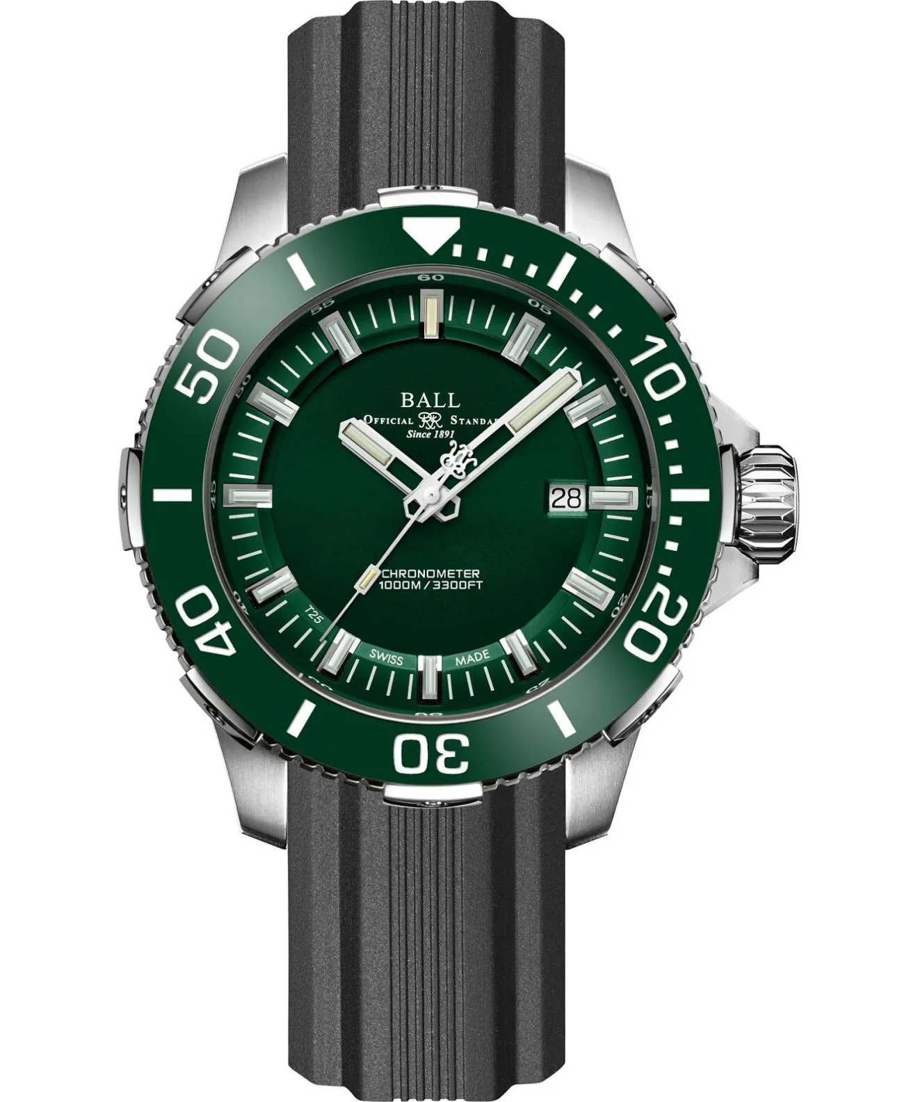 Годинник Чоловічий Ball Engineer Hydrocarbon DeepQUEST Ceramic DM3002A-P4CJ-GR